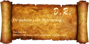Draskovich Rozanna névjegykártya